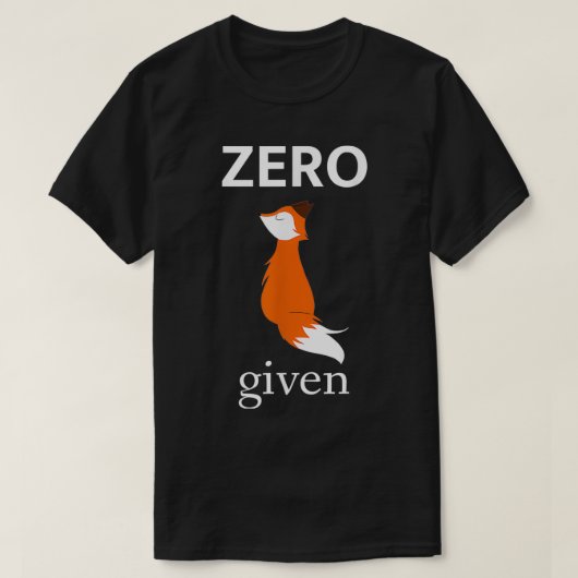 ゼロ与え Tシャツ (デザイン正面)