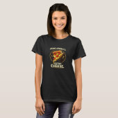 ゼロ後悔 エクストラチーズ 大胆 レトロ ピザTシャツ Tシャツ (正面フル)
