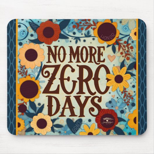 ゼロ日インスパイアのフローラ引用文 マウスパッド (正面)