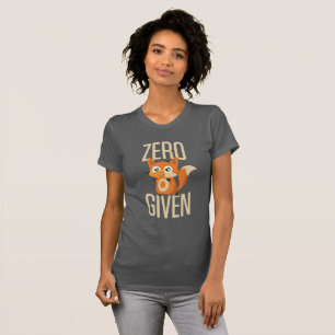 ゼロ暗いワイシャツのキツネによって与えられるおもしろいなティー Tシャツ
