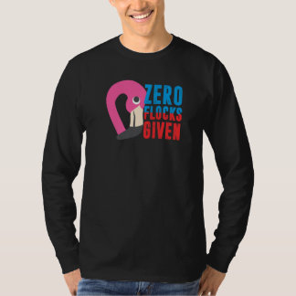 ゼロ・フロックス・ギブン アニマル フラミンゴ メンズ レディース Tシャツ