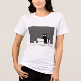 ゼロ・ミャウティベーション 猫 - 楽しい 怠惰な仕事の漫画 トライブレンドTシャツ
