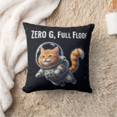 ゼロG、ふわふわ満点!愛らしい宇宙猫 クッション (ブランケット)