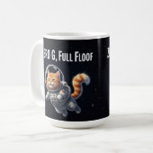 ゼロG、ふわふわ満開!愛らしい宇宙猫 コーヒーマグカップ (正面左)