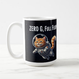 ゼロG、ふわふわ満開!愛らしい宇宙猫 コーヒーマグカップ