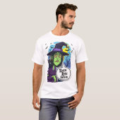 ゼロHex与えられた面白い魔女のハロウィンコスチュームTシャツ Tシャツ (正面フル)