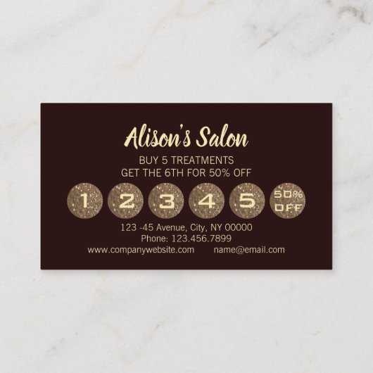 ゼンアロマセラピースパマッサージセラピーロイヤリティ ロイヤリティカード (裏面)