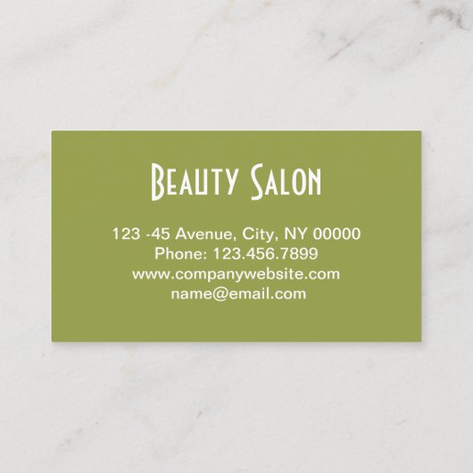 ゼンアロマセラピーマッサージセラピストサロンスパ 名刺 (裏面)