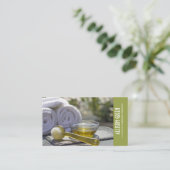 ゼンアロマセラピーマッサージセラピストサロンスパ 名刺 (スタンド正面)