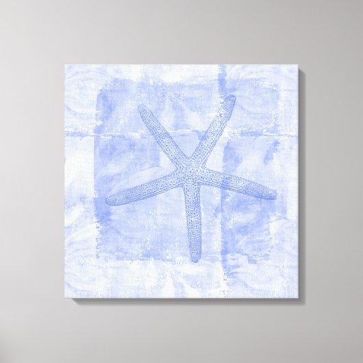 ゼンインスパイアビーチテーマヒトデ キャンバスプリント (正面)