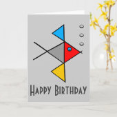 ゼンエンジェルフィッシュハッピーバースデーカード カード (黄色い花)