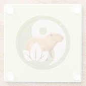 ゼンカピバラ陰陽 ガラスコースター (裏面)