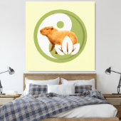 ゼンカピバラ陰陽 キャンバスプリント (インサイチュ (寝室))