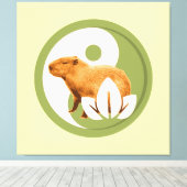 ゼンカピバラ陰陽 キャンバスプリント (インサイチュ (ウッドフロア))