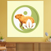 ゼンカピバラ陰陽 キャンバスプリント (インサイチュ (リビング))