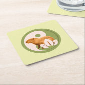 ゼンカピバラ陰陽 スクエアペーパーコースター (アングル)