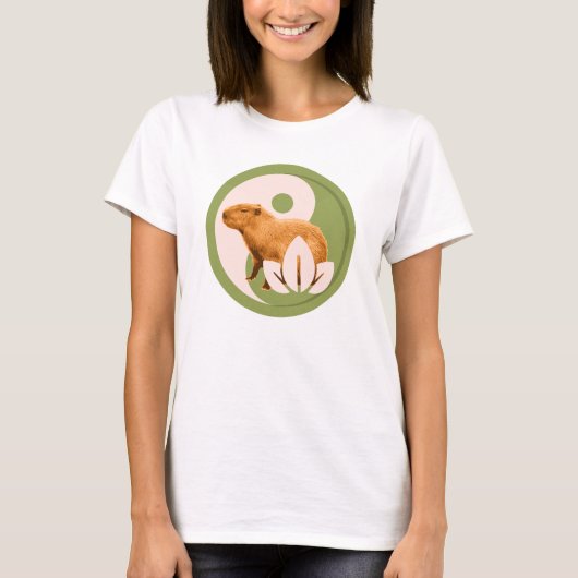 ゼンカピバラ陰陽 Tシャツ (正面)