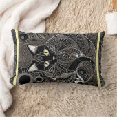 ゼンキャットコンパニオン新月黄ストライプ色 ランバークッション (ブランケット)