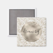 ゼンクリームホワイトココアブラウンゼブラプリント マグネット (正面/裏面)