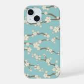 ゼンクリーム桜さくらんぼ花オンブルー iPhone 15ケース (裏面)