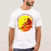 ゼンサーファー(日が差すこと)ボンディビーチ Tシャツ (正面)