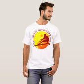 ゼンサーファー(日が差すこと)ボンディビーチ Tシャツ (正面フル)