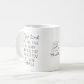 ゼンストーンズやる気を起こさせる引用文 コーヒーマグカップ (正面左)