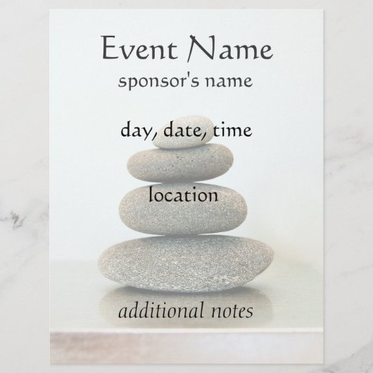 ゼンストーンズホリスティックヒーリングアーツフライヤー チラシ (正面)