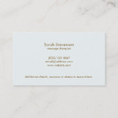 ゼンストーンズマッサージセラピストロイヤリティパンチカード ロイヤリティカード (裏面)