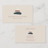 ゼンストーンズヨガインストラクター名前をカスタムする 名刺 (正面/裏面)
