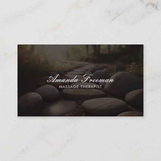 ゼンストーンパスマッサージセラピスト 名刺 (裏面)