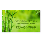 ゼンスパサロンアロマセラピーマッサージセラピスト マグネット名刺 (正面)