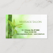 ゼンスパサロンアロマセラピーマッサージセラピスト 名刺 (裏面)