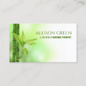 ゼンスパサロンアロマセラピーマッサージセラピスト 名刺 (正面)