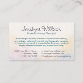 ゼンセレニティスパウォーターカラーアート 名刺 (裏面)