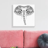 ゼンタンインスパイアグインディアンゾウ キャンバスプリント (インサイチュ (リビング))