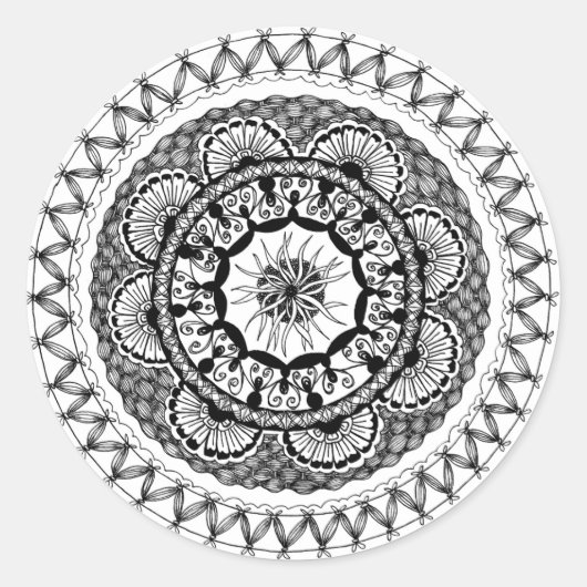 ゼンダラ「オナ」ラウンドステッカー ラウンドシール (正面)