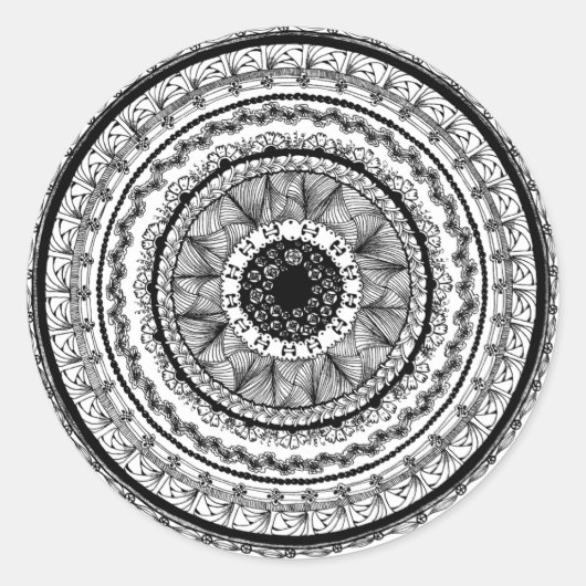 ゼンダラ「バニティ」ラウンドステッカー ラウンドシール (正面)