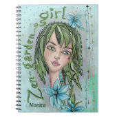 ゼンドードルガーデンガールノートパーソナライズされたブック ノートブック (正面)