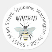 ゼンドードルビー住所 シールまたは封筒用シール ラウンドシール (正面)