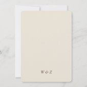 ゼンバンブーウォーターカラー結婚式招待状 招待状 (裏面)