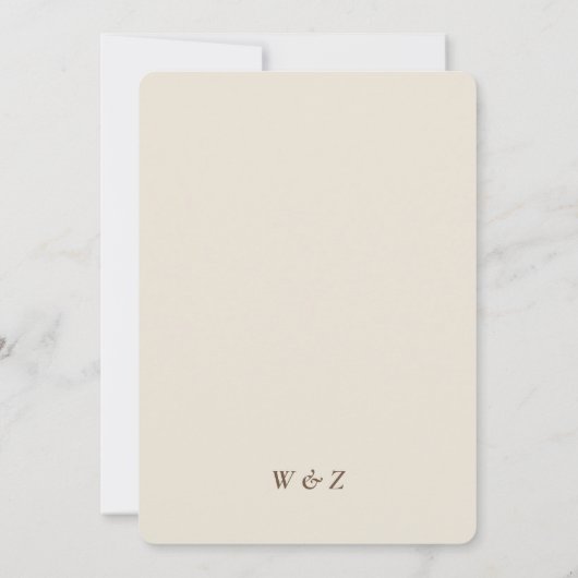 ゼンバンブーウォーターカラー結婚式招待状 招待状 (裏面)