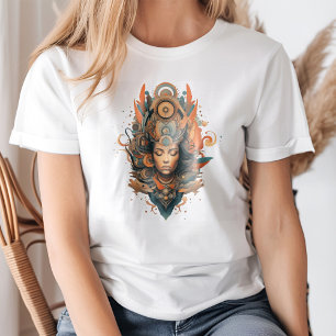 ゼンビベススピリチュアルヨガメディテーション女神 Tシャツ