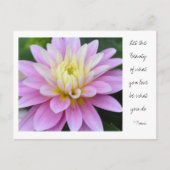 ゼンフラワーダリアポストカードルーミ引用文 ポストカード (正面)