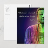 ゼンブッダ引用文感動的スピリチュアル ポストカード (正面/裏面)