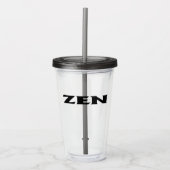 ゼンブラックのアクリルのタンブラー アクリルタンブラー (正面)