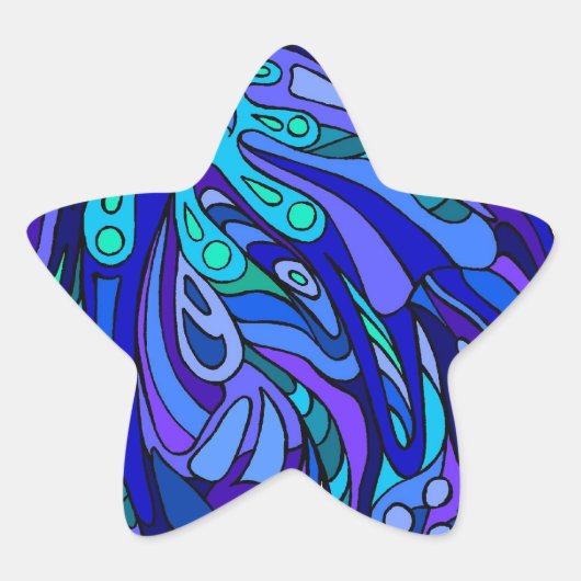 *ゼンブルーのスクープ 星シール (正面)