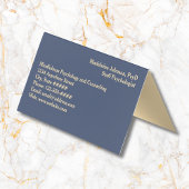 ゼンブルー金ゴールド銀杏精神科医又はカウンセラー 名刺