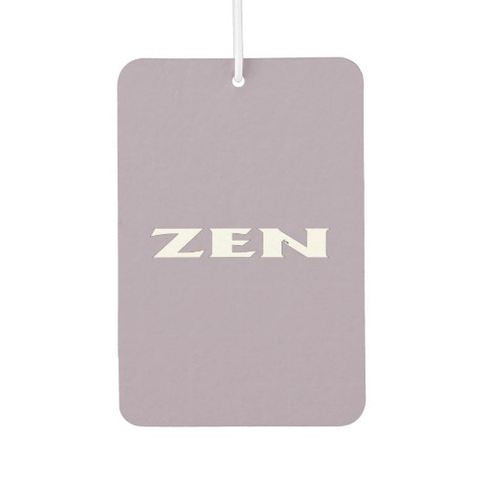 ゼンホワイトグレーの車の空気清浄剤 カーエアーフレッシュナー (正面)