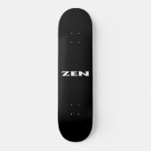 ゼンホワイトブラックスケートボード スケートボード (正面)